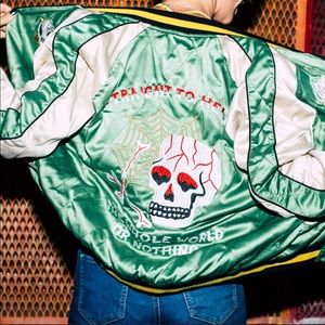 Straight to Hell Reversible Letterman Jacket